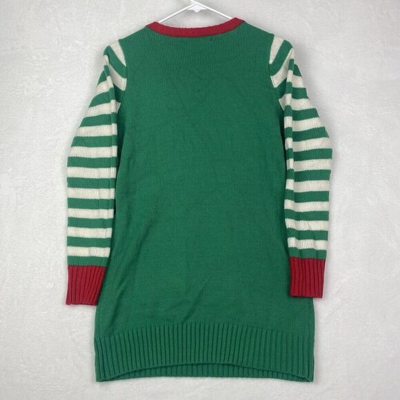 United States Sweaters Ugly Christmas ELF Sweater Womens Extra Small Green Red - Picture 3 of 7